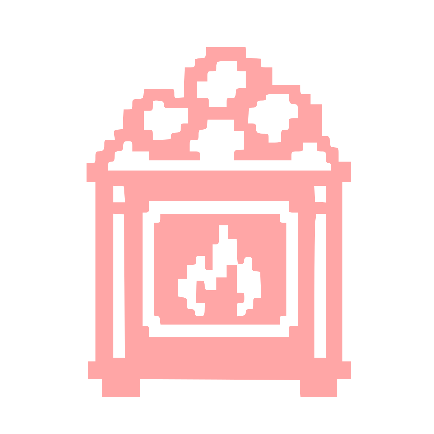 Pixel Sauna Stove Logo #ffa6a6