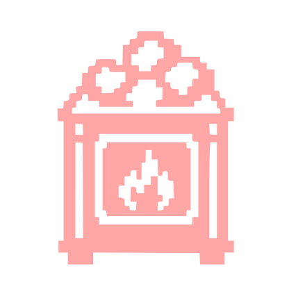 Pixel Sauna Stove Logo #ffa6a6