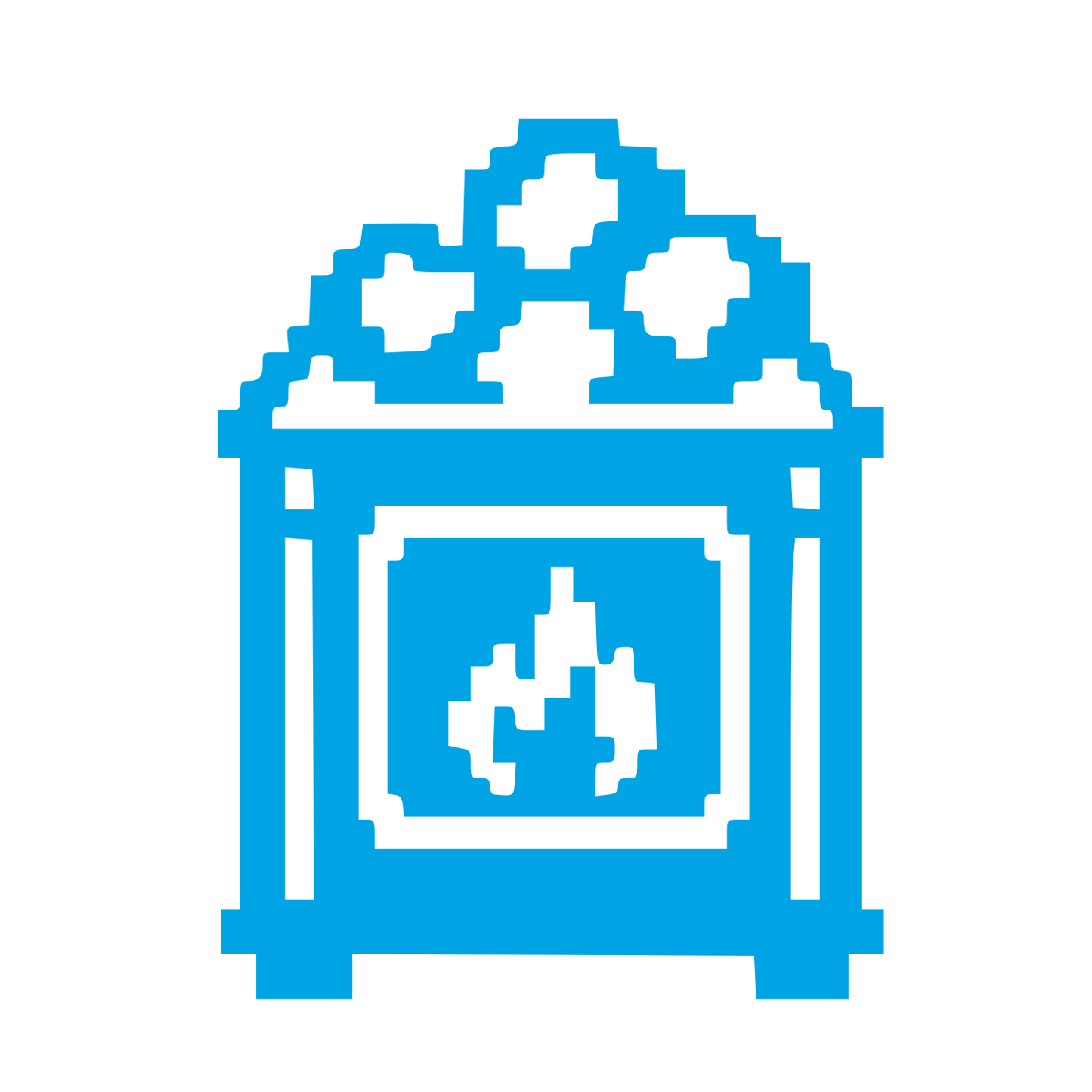 Pixel Sauna Stove Logo #00a3e4