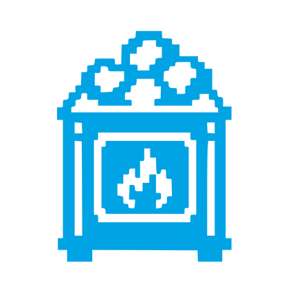 Pixel Sauna Stove Logo #00a3e4