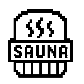 Pixel Sauna Steam Logo