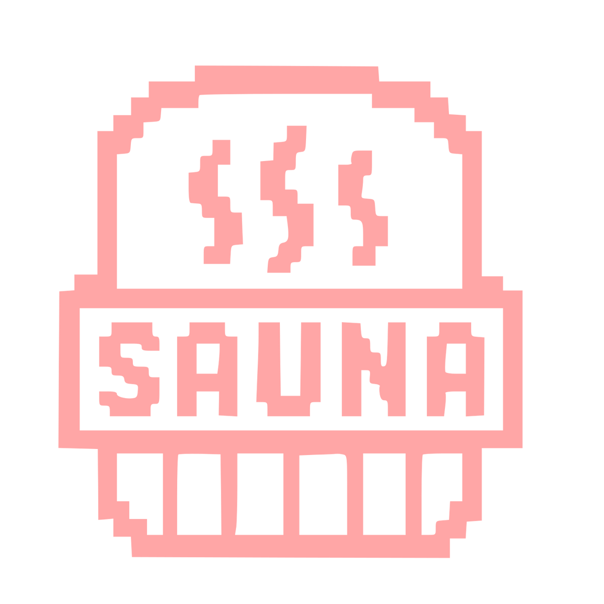 Pixel Sauna Steam Logo #ffa6a6