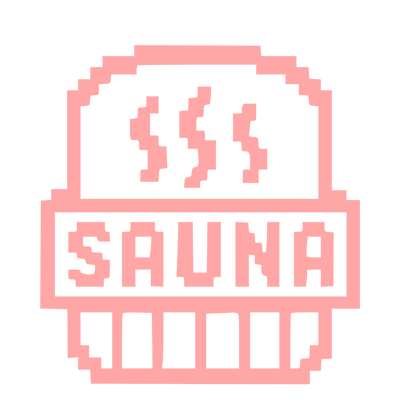 Pixel Sauna Steam Logo #ffa6a6