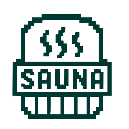 Pixel Sauna Steam Logo #003932