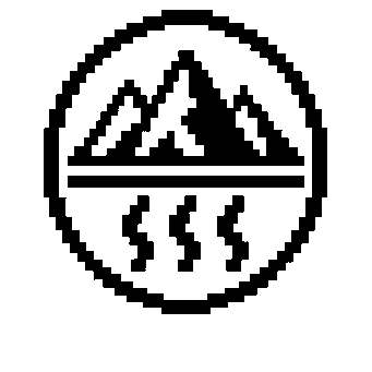 Pixel Sauna Steam Mountain Logo