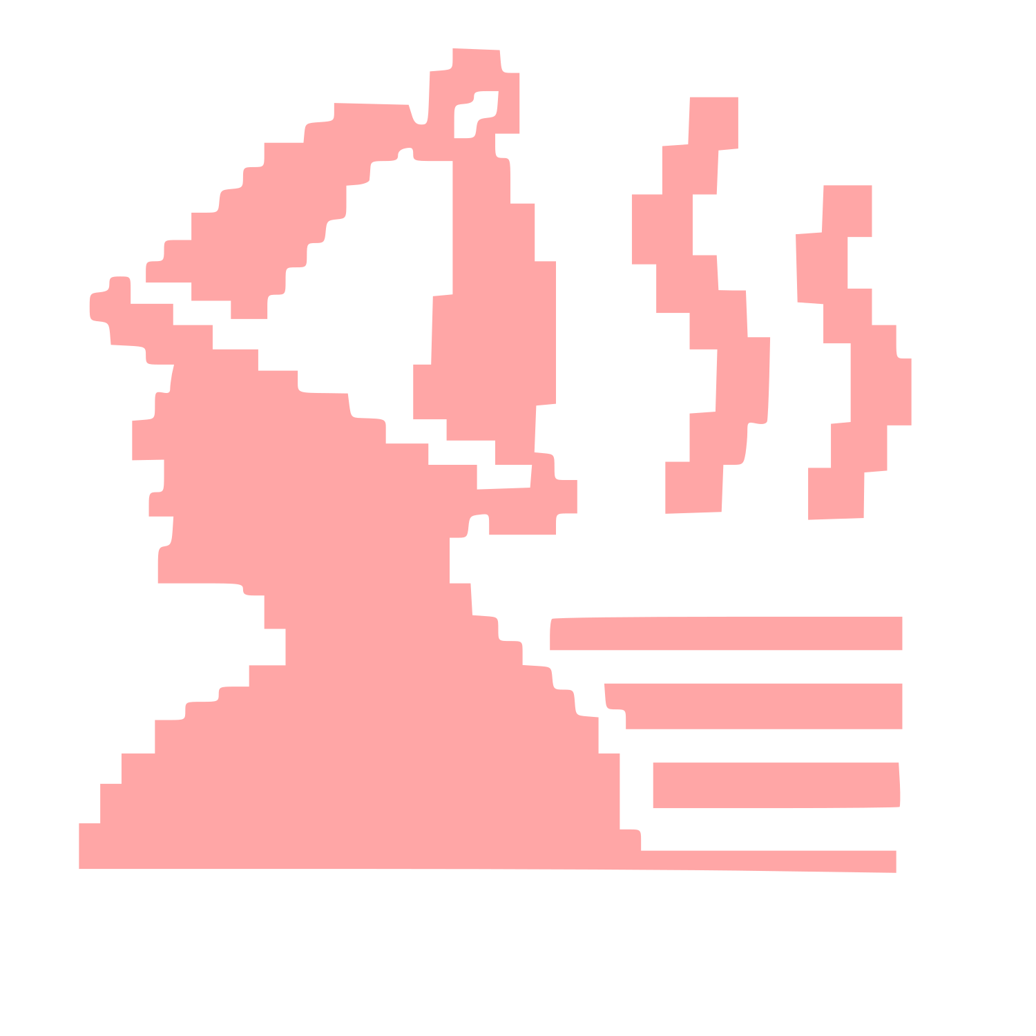 Pixel Sauna Steam Logo #ffa6a6