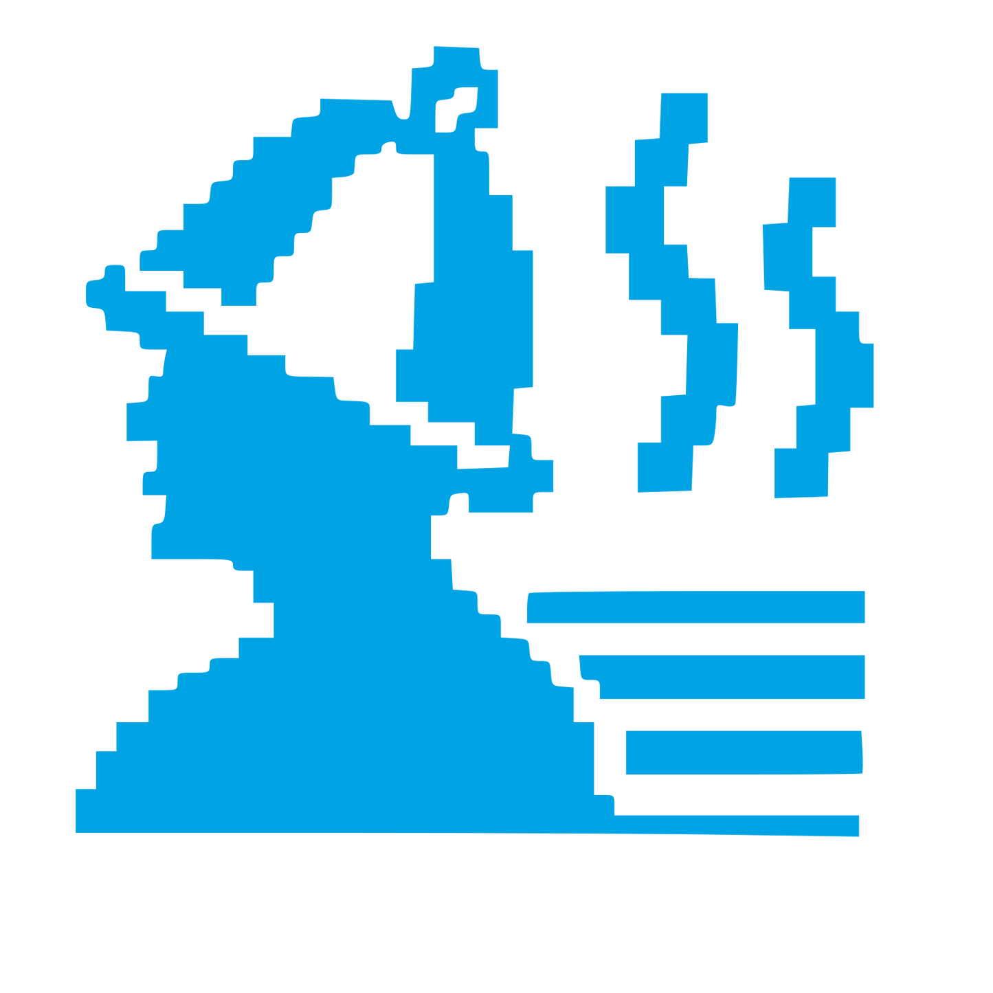 Pixel Sauna Steam Logo #00a3e4