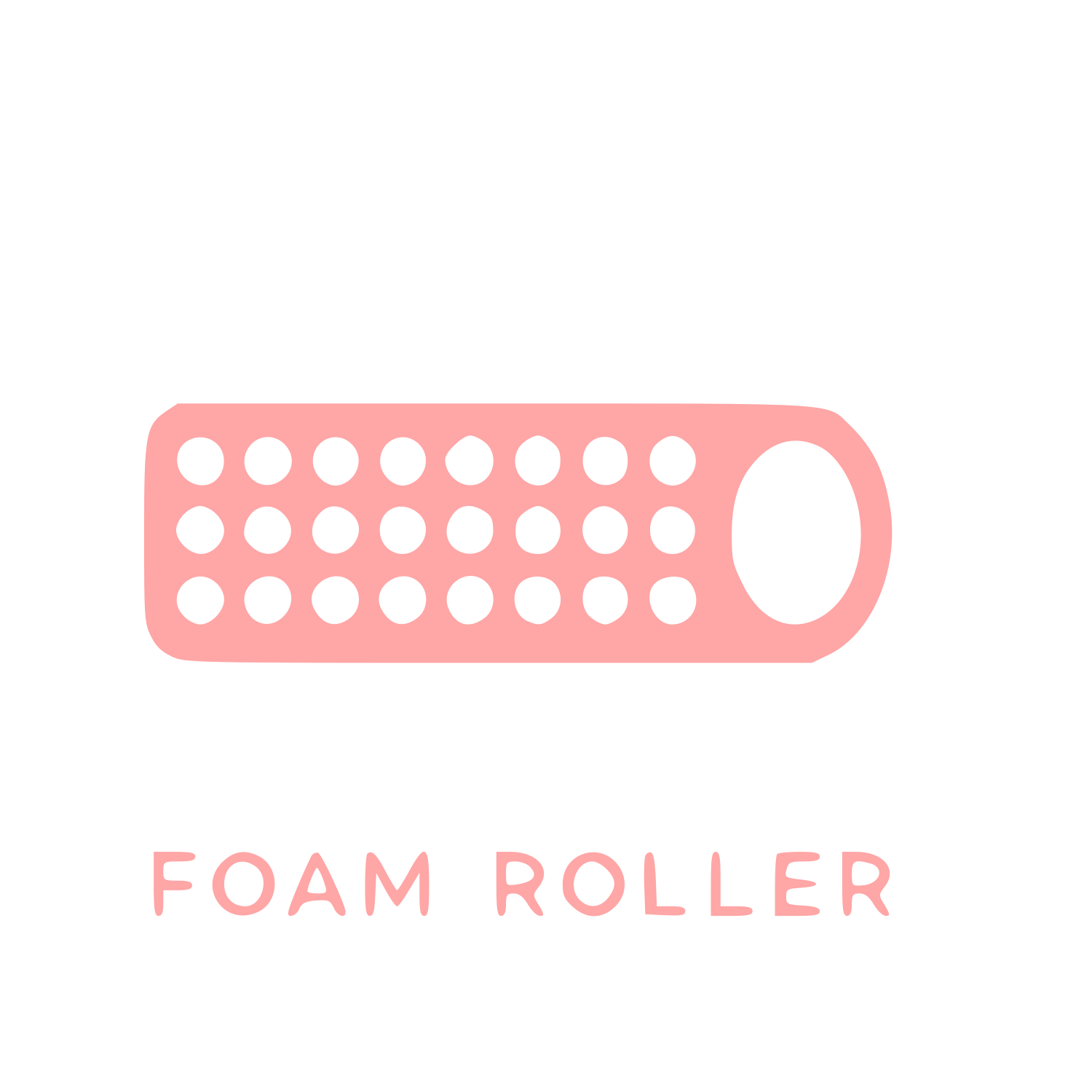 Foam Roller Fitness Logo #ffa6a6