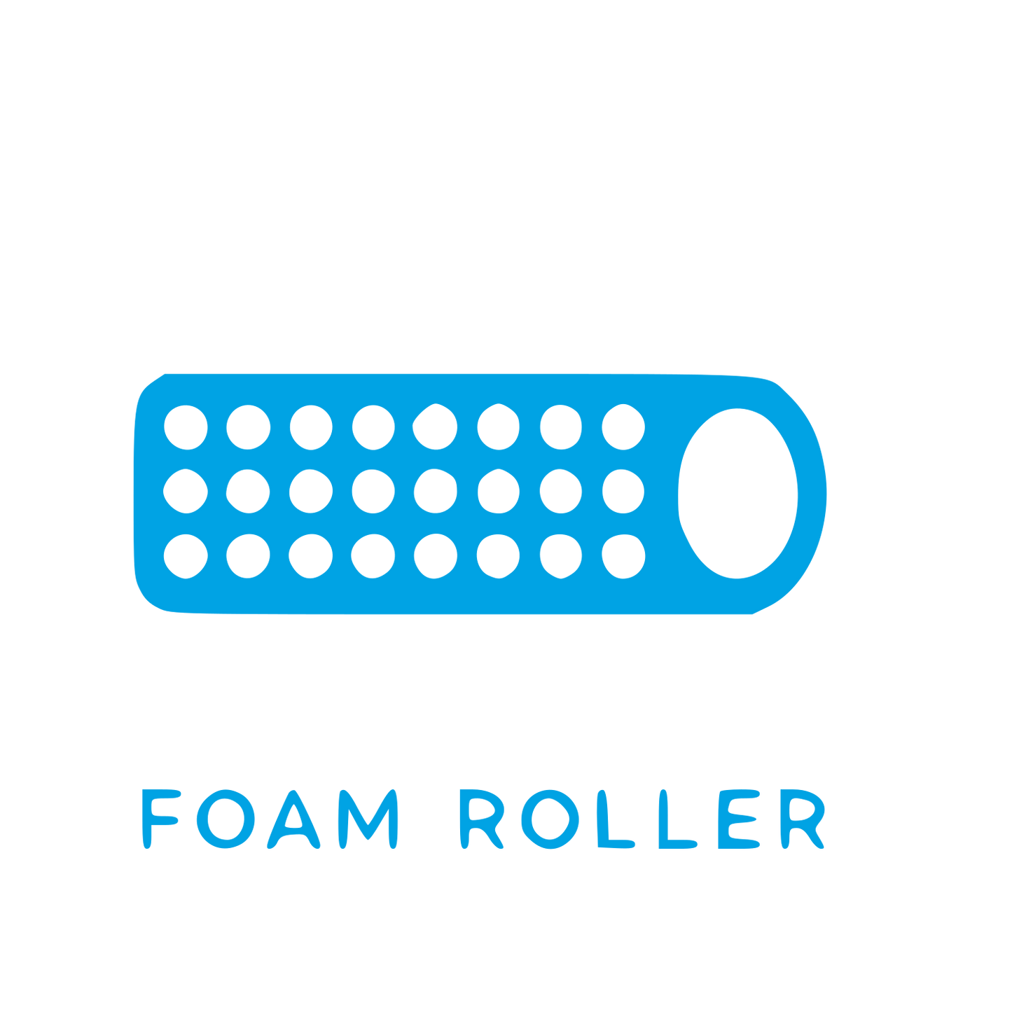 Foam Roller Fitness Logo #00a3e4