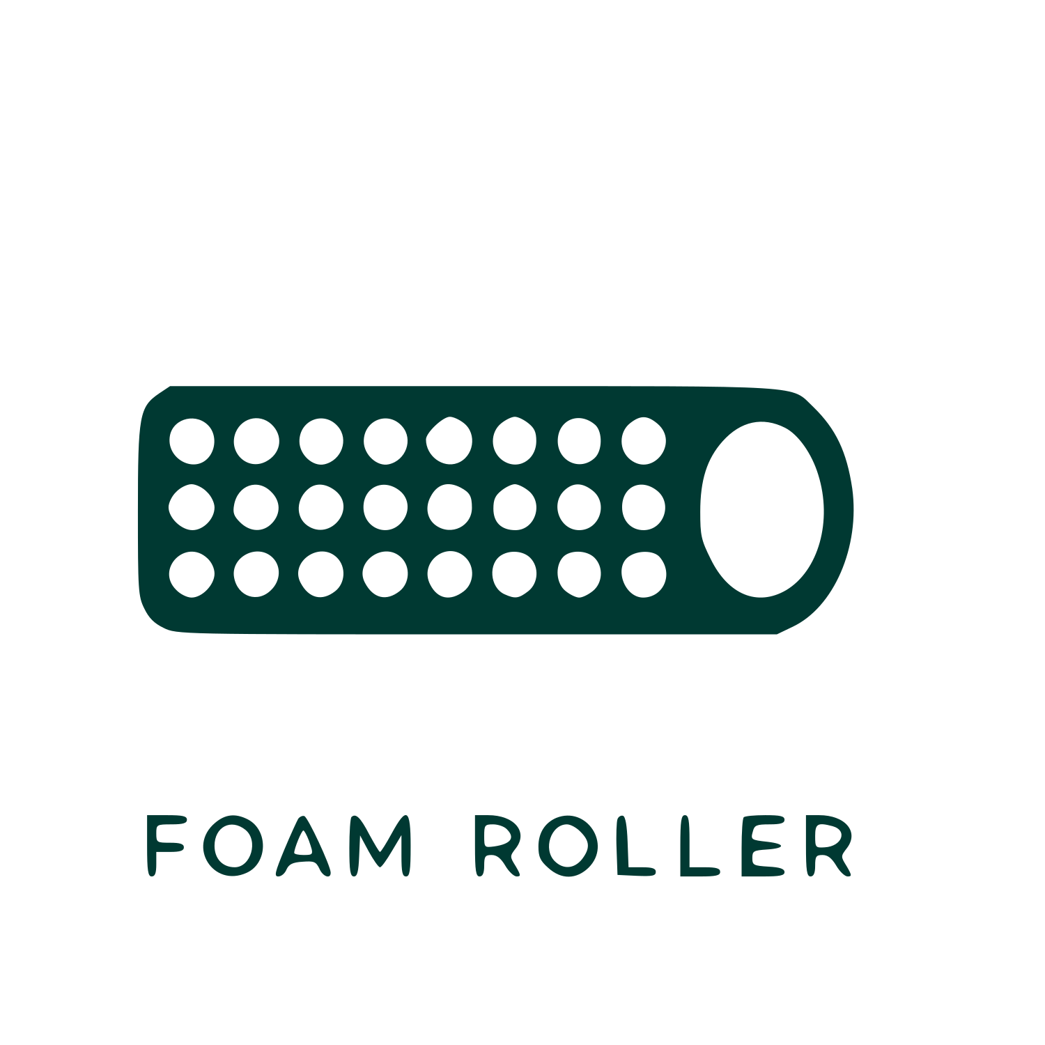 Foam Roller Fitness Logo #003932