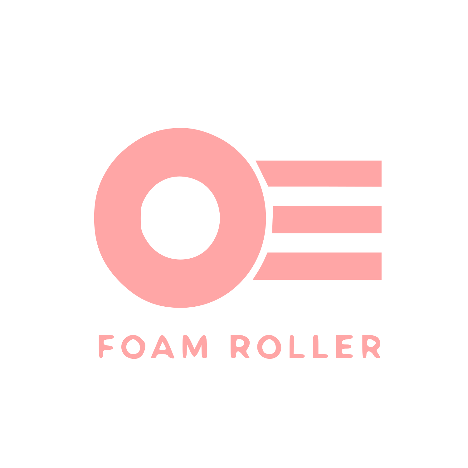 Foam Roller Fitness Logo #ffa6a6