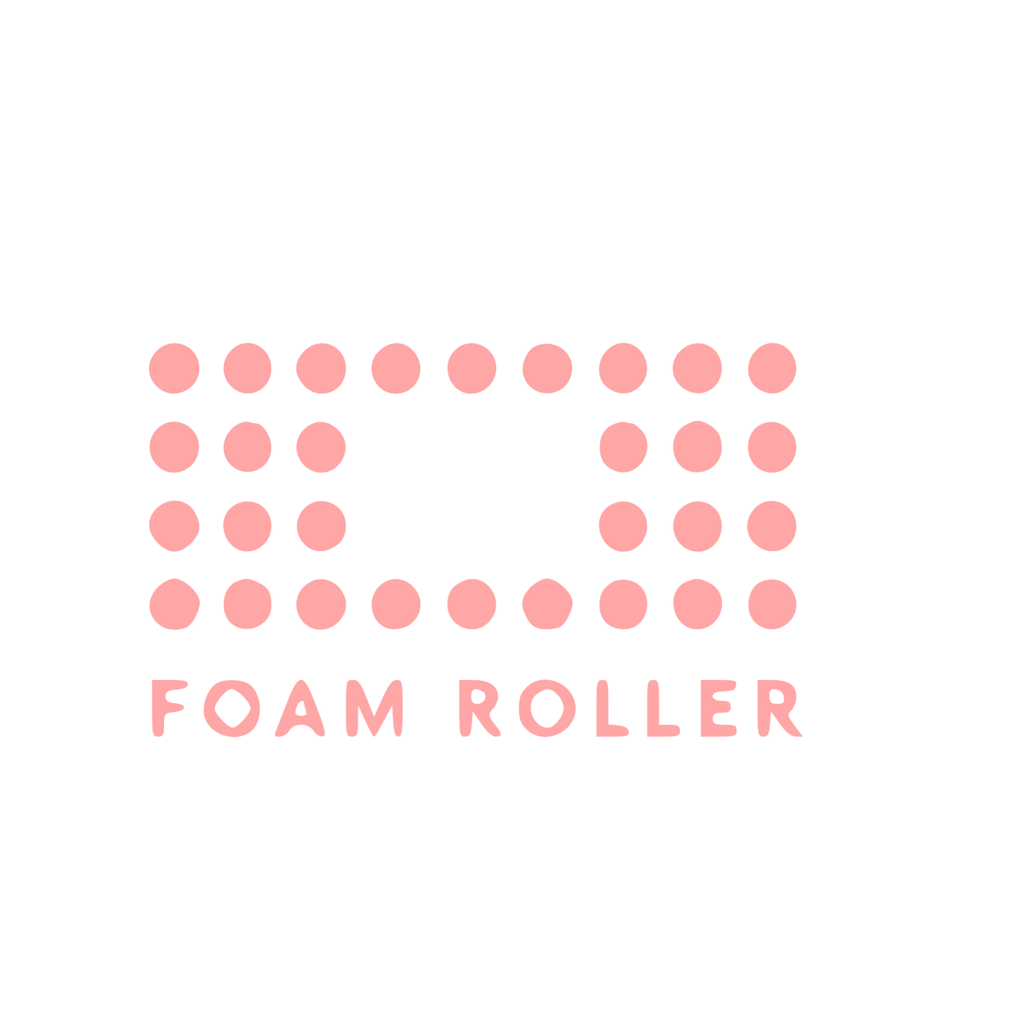 Foam Roller Dot Grid Logo #ffa6a6
