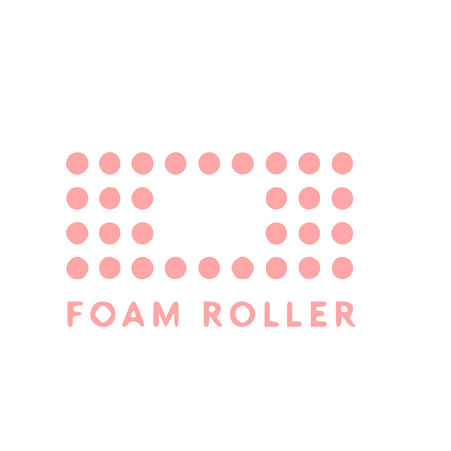 Foam Roller Dot Grid Logo #ffa6a6