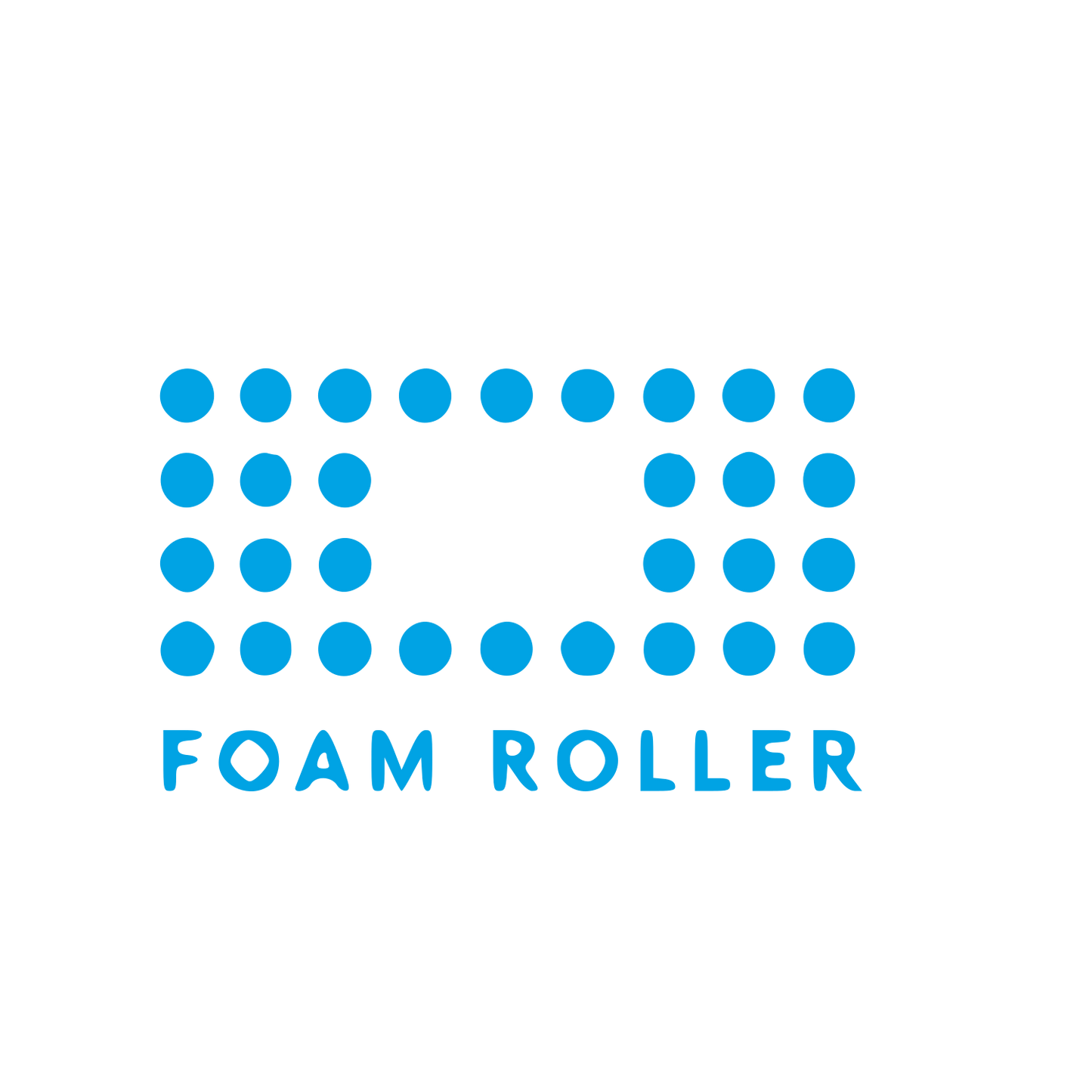 Foam Roller Dot Grid Logo #00a3e4