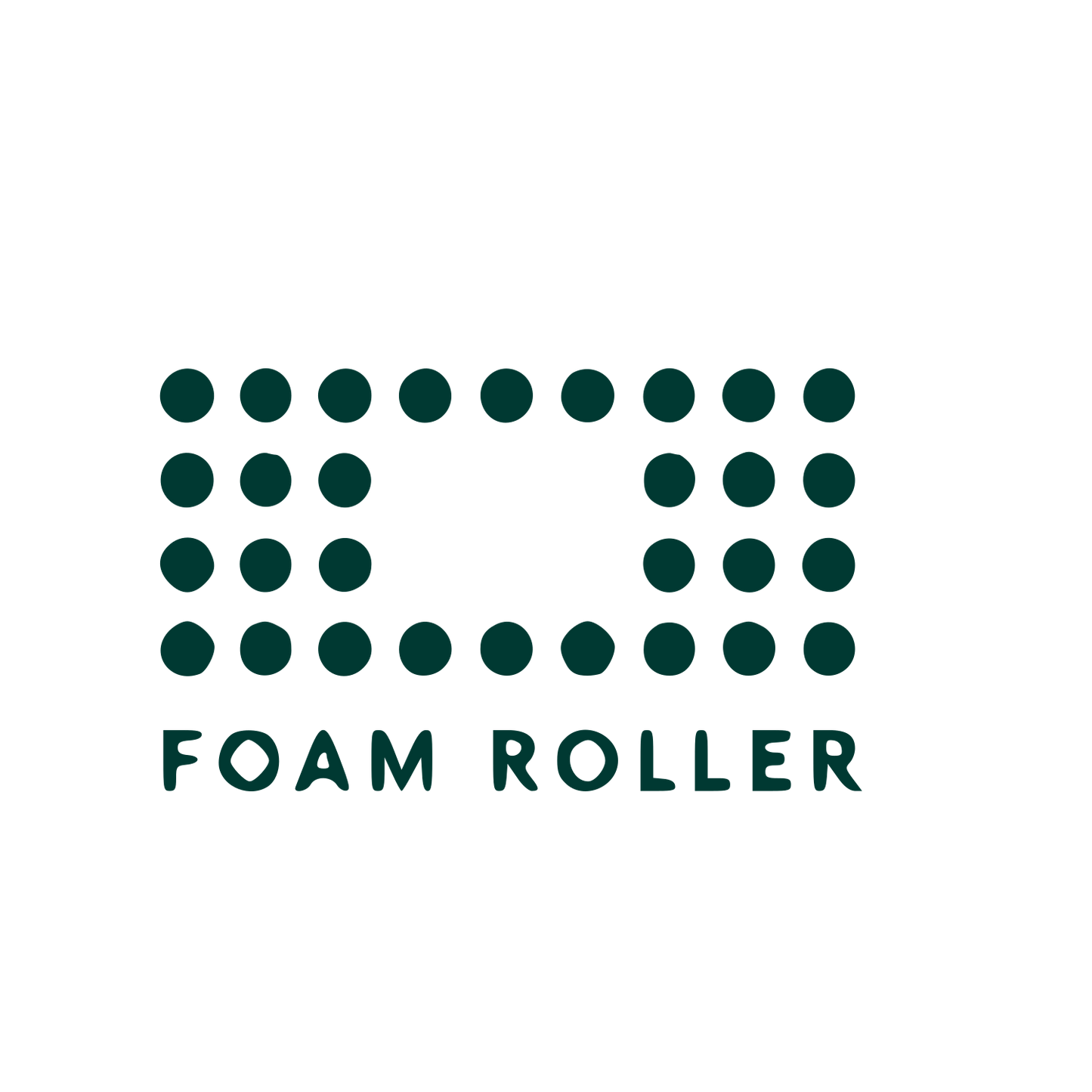 Foam Roller Dot Grid Logo #003932