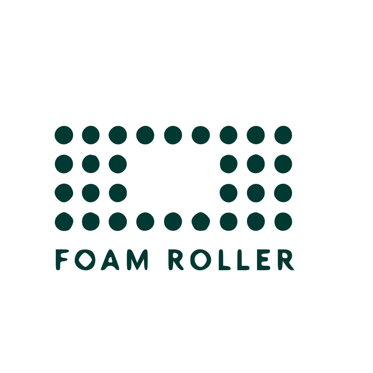Foam Roller Dot Grid Logo #003932