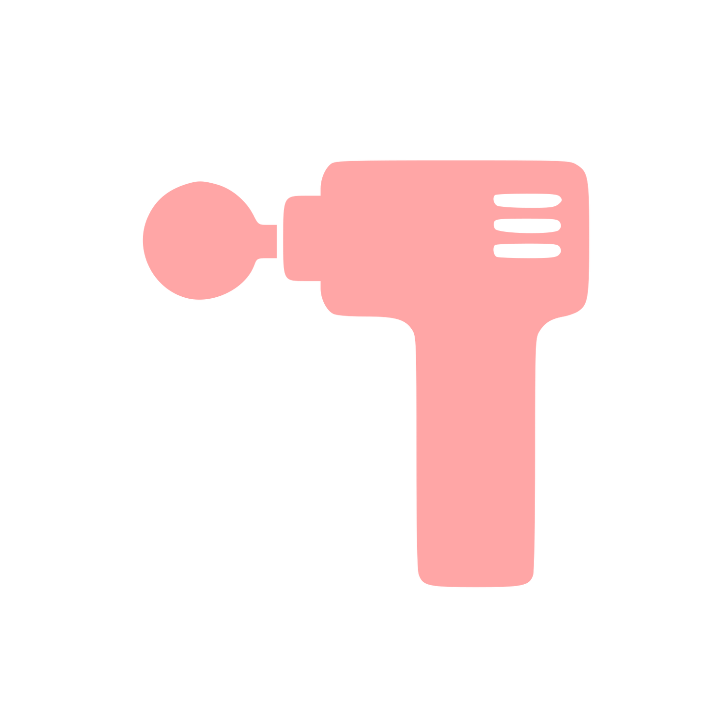 Massage Gun Pictogram Logo #ffa6a6