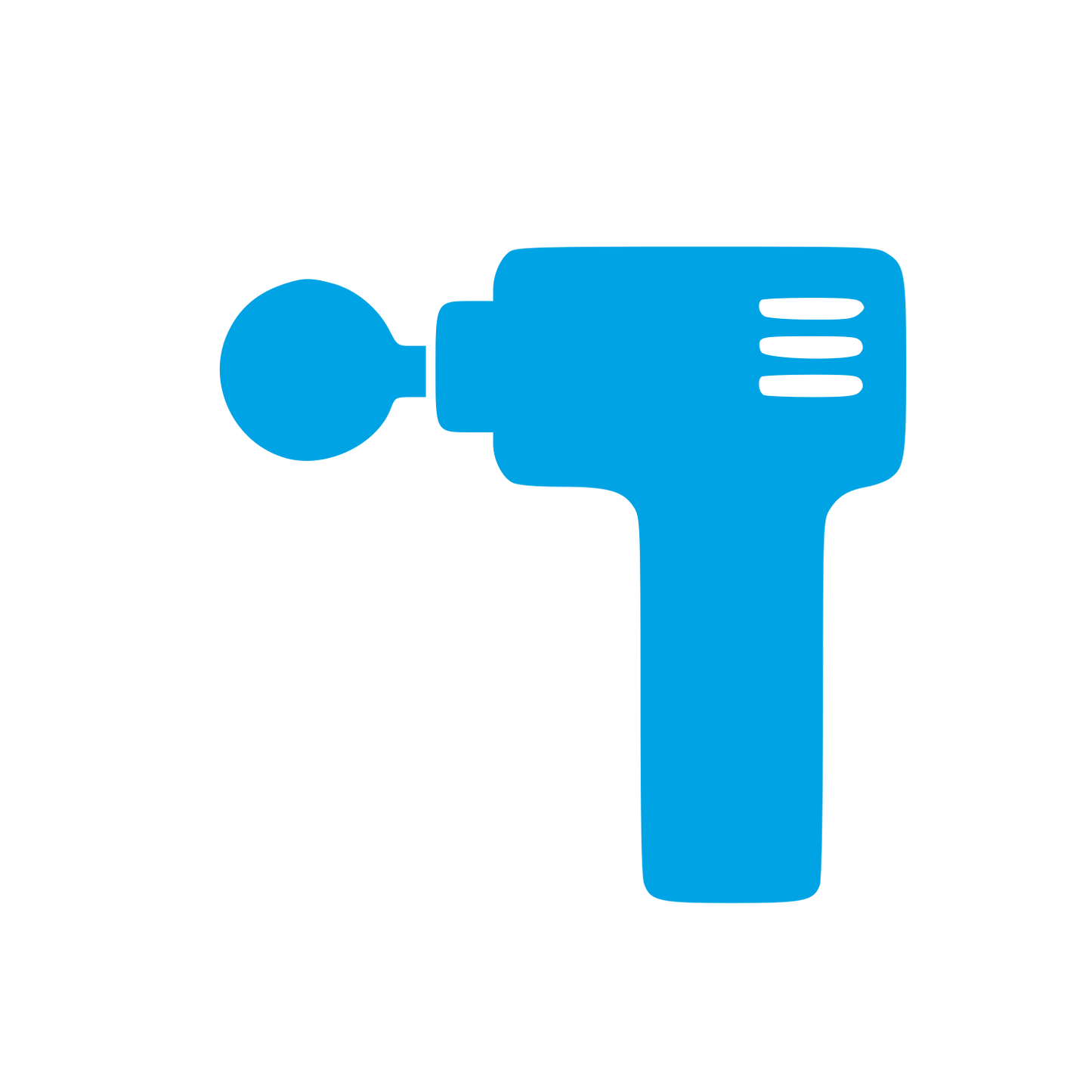 Massage Gun Pictogram Logo #00a3e4