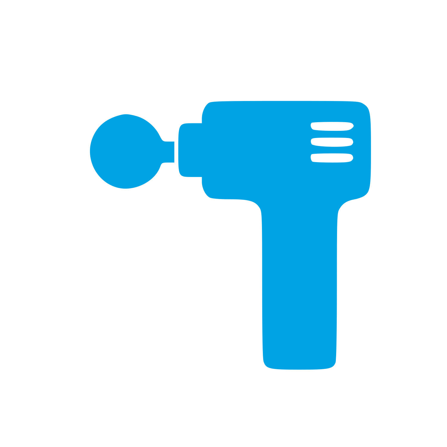Massage Gun Pictogram Logo #00a3e4