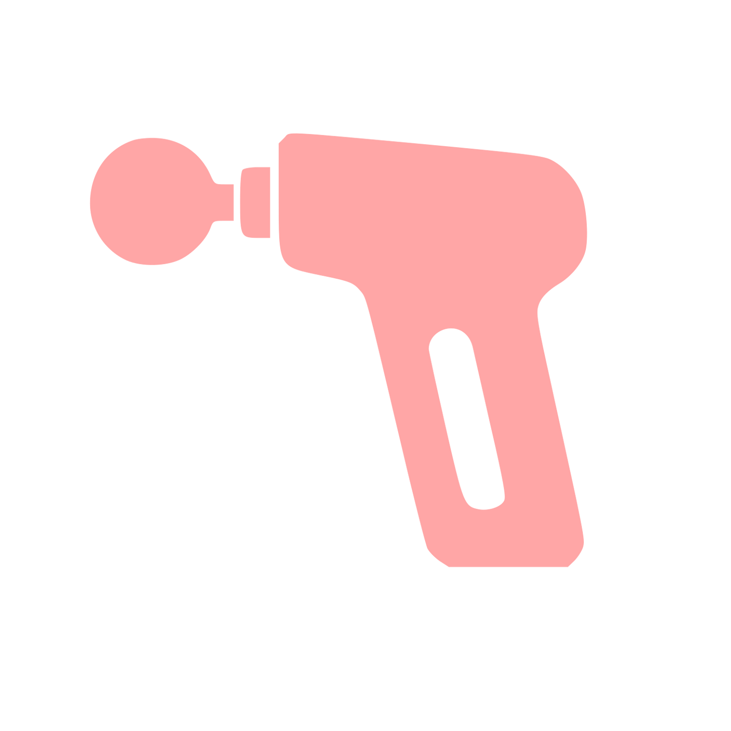 Massage Gun Pictogram Logo #ffa6a6
