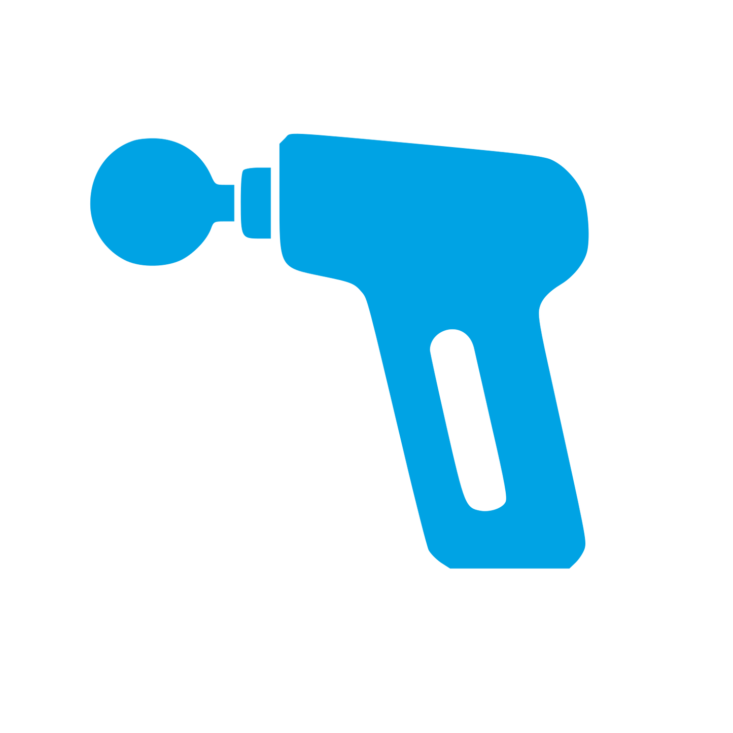 Massage Gun Pictogram Logo #00a3e4