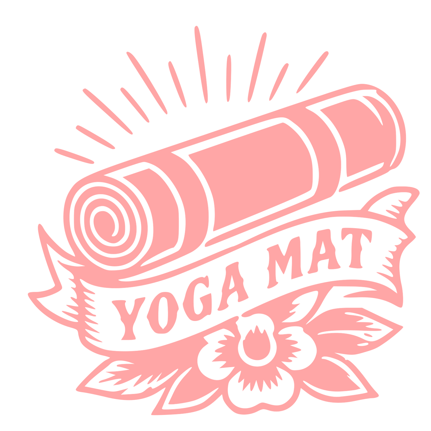 Tattoo Flash Yoga Mat Logo #ffa6a6