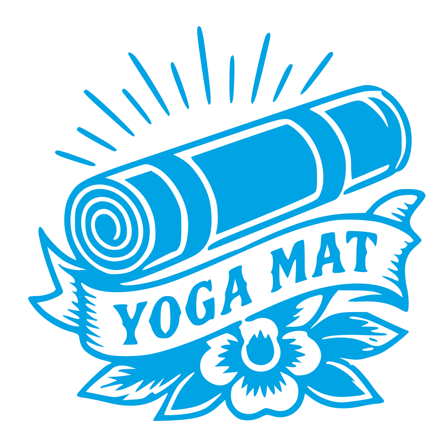 Tattoo Flash Yoga Mat Logo #00a3e4