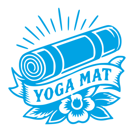 Tattoo Flash Yoga Mat Logo #00a3e4