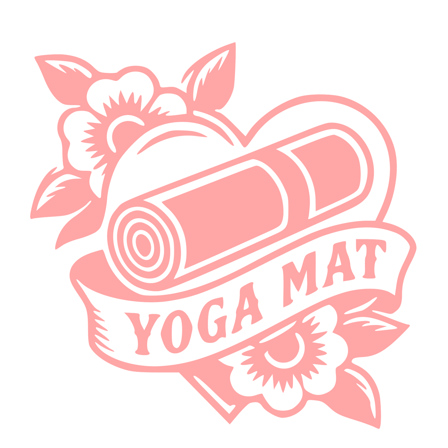 Tattoo Flash Yoga Mat Logo #ffa6a6