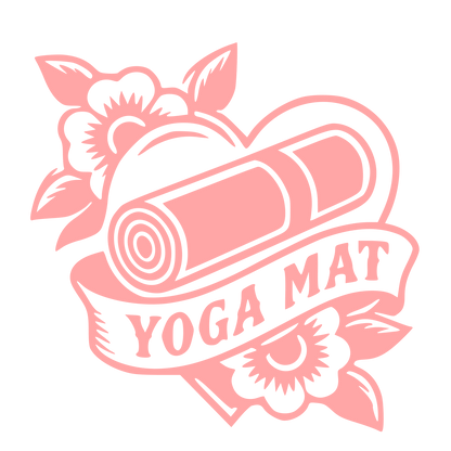 Tattoo Flash Yoga Mat Logo #ffa6a6