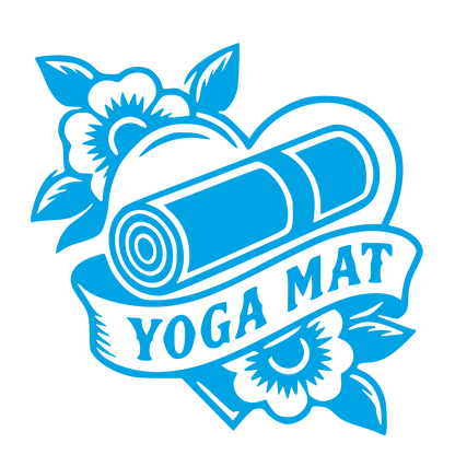 Tattoo Flash Yoga Mat Logo #00a3e4
