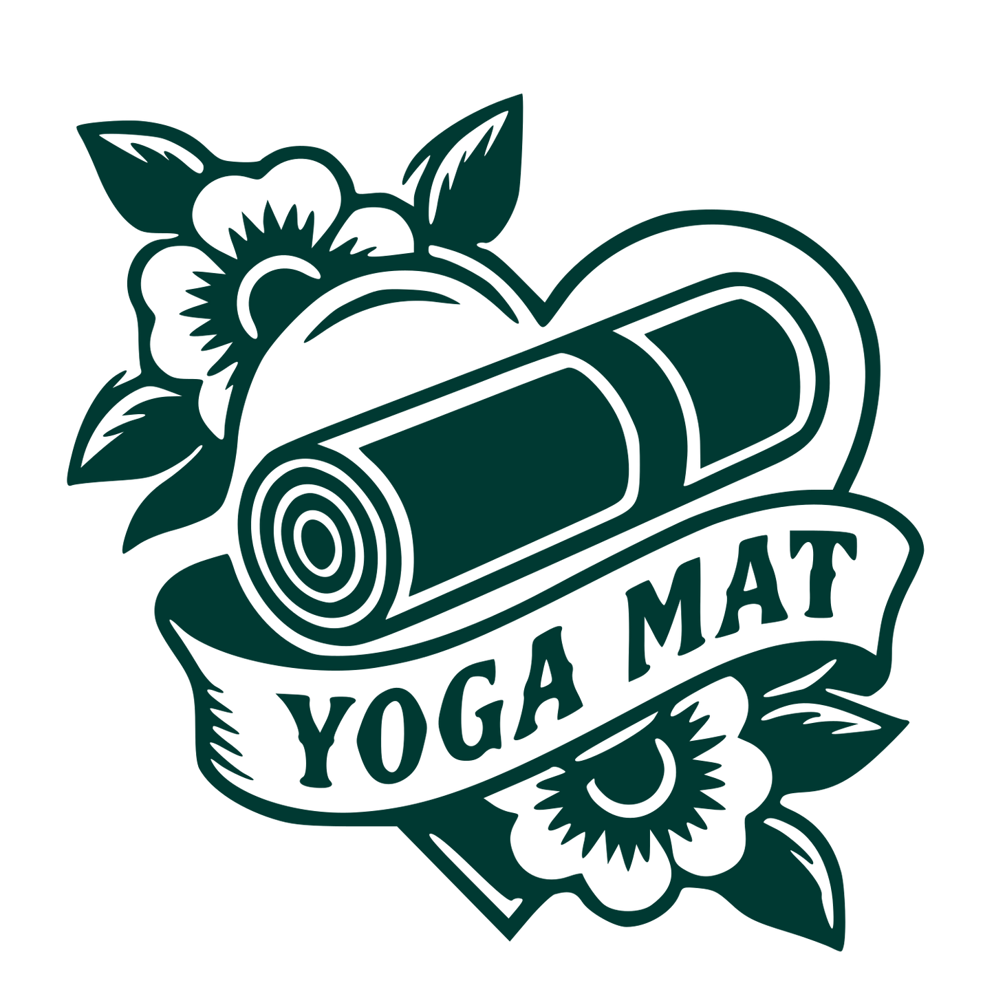 Tattoo Flash Yoga Mat Logo #003932