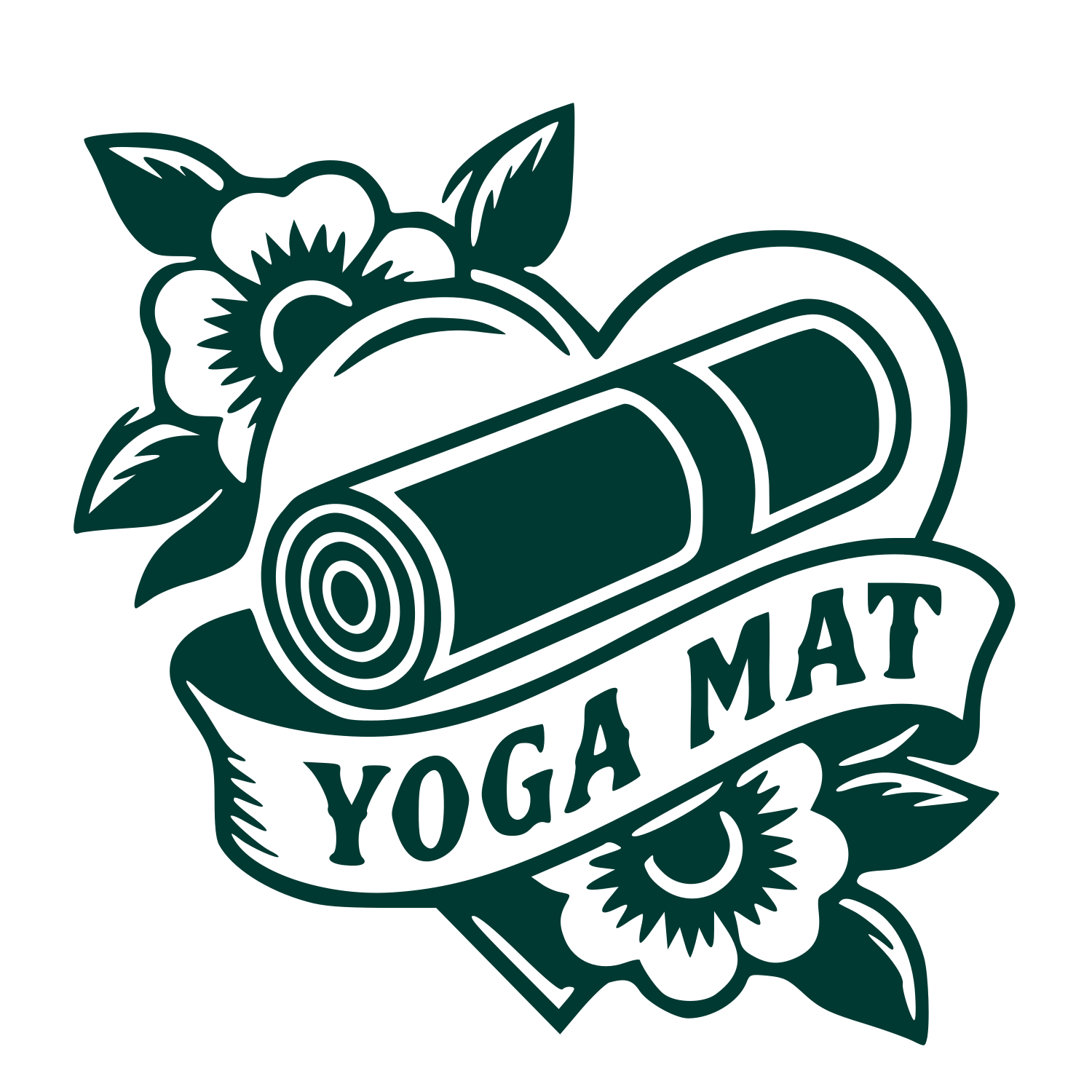 Tattoo Flash Yoga Mat Logo #003932