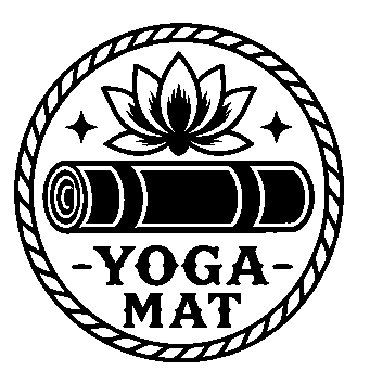Yoga Mat Lotus Badge Logo