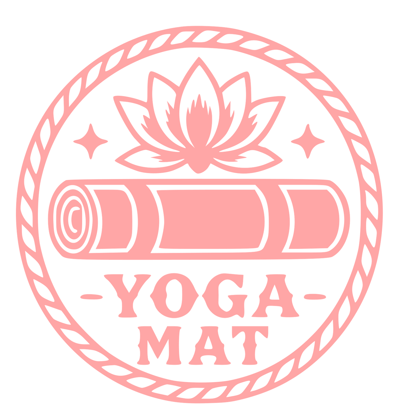 Yoga Mat Lotus Badge Logo #ffa6a6