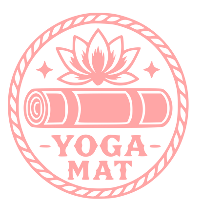 Yoga Mat Lotus Badge Logo #ffa6a6