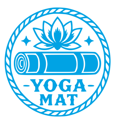 Yoga Mat Lotus Badge Logo #00a3e4