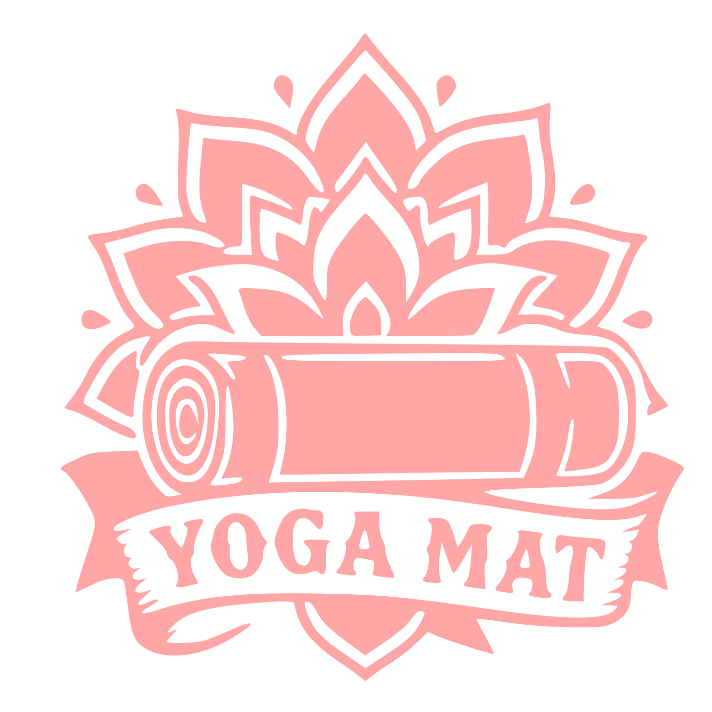Yoga Mat Tattoo Flash Logo #ffa6a6