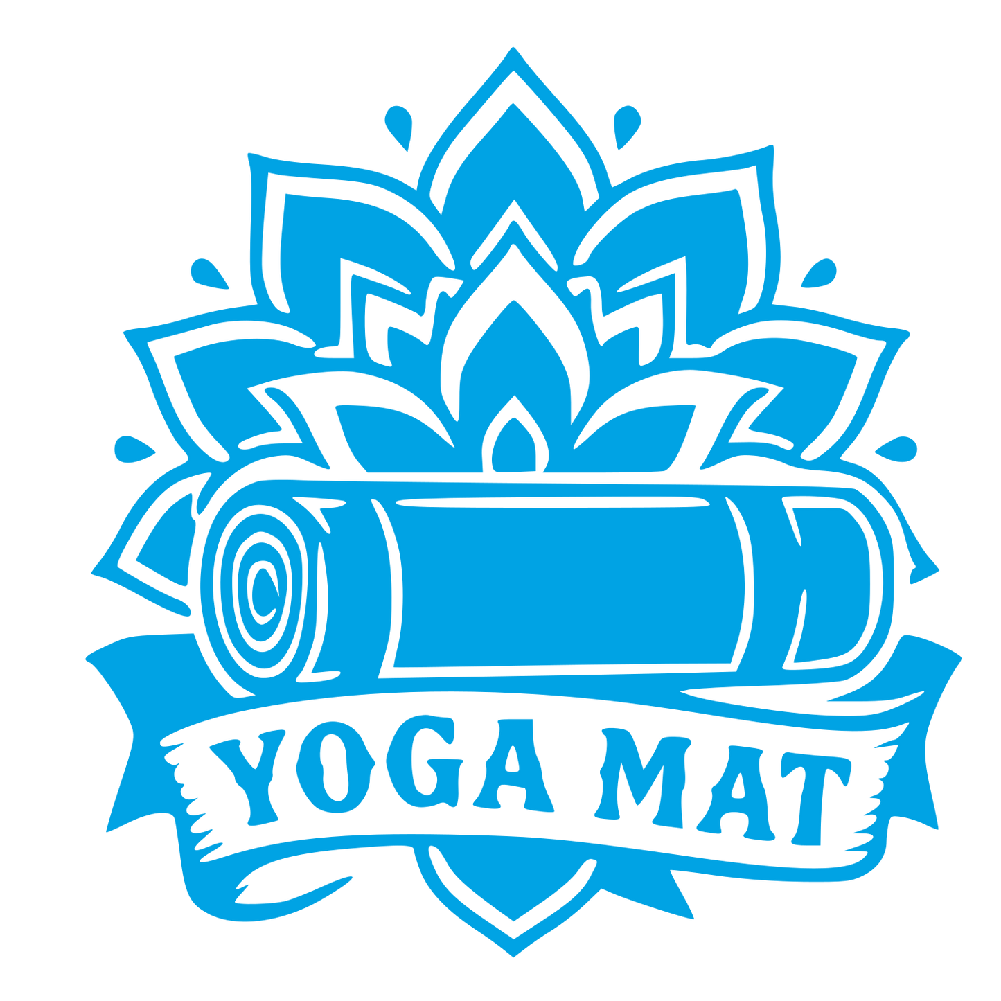 Yoga Mat Tattoo Flash Logo #00a3e4