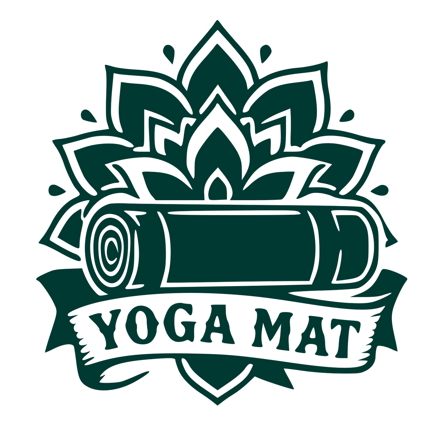 Yoga Mat Tattoo Flash Logo #003932