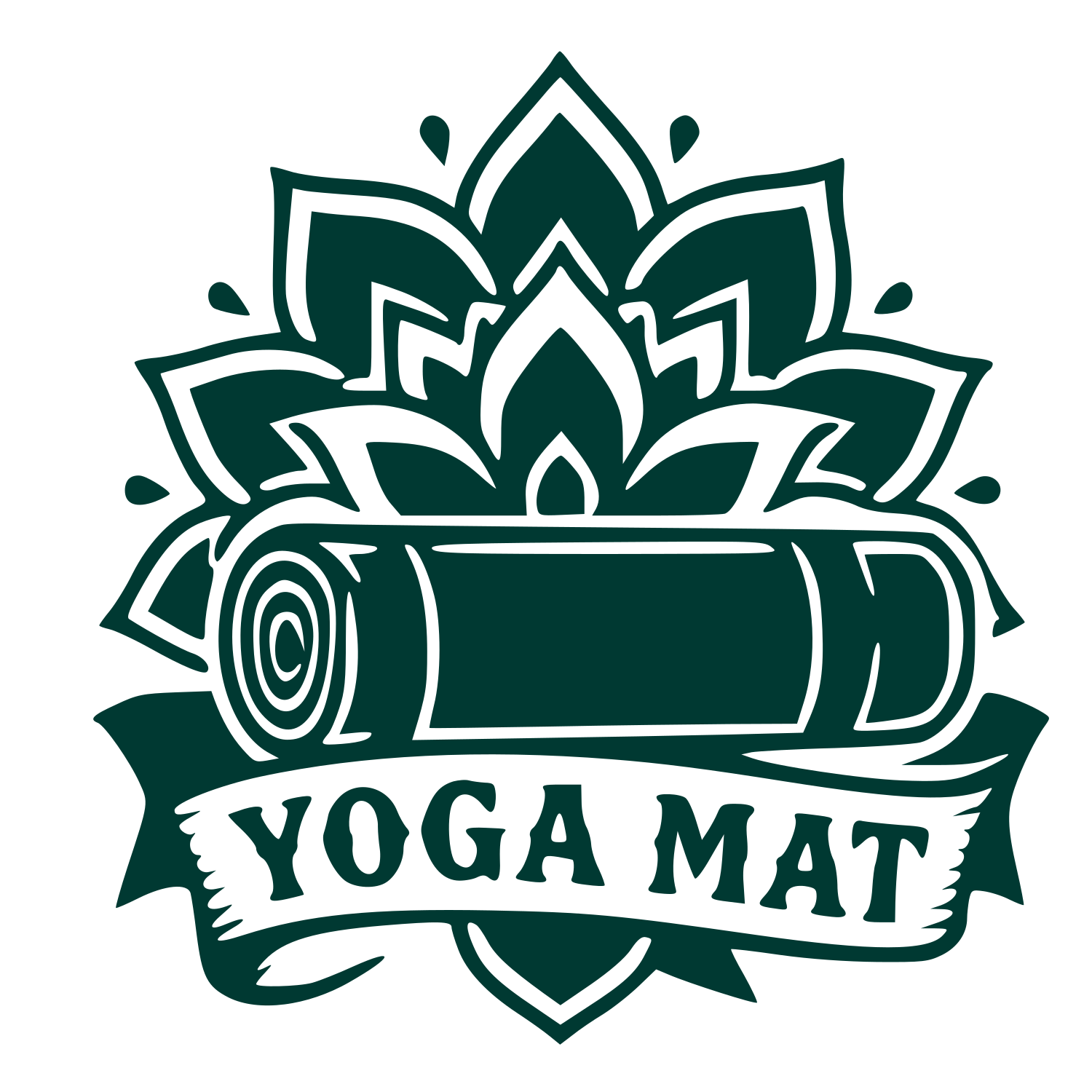 Yoga Mat Tattoo Flash Logo #003932
