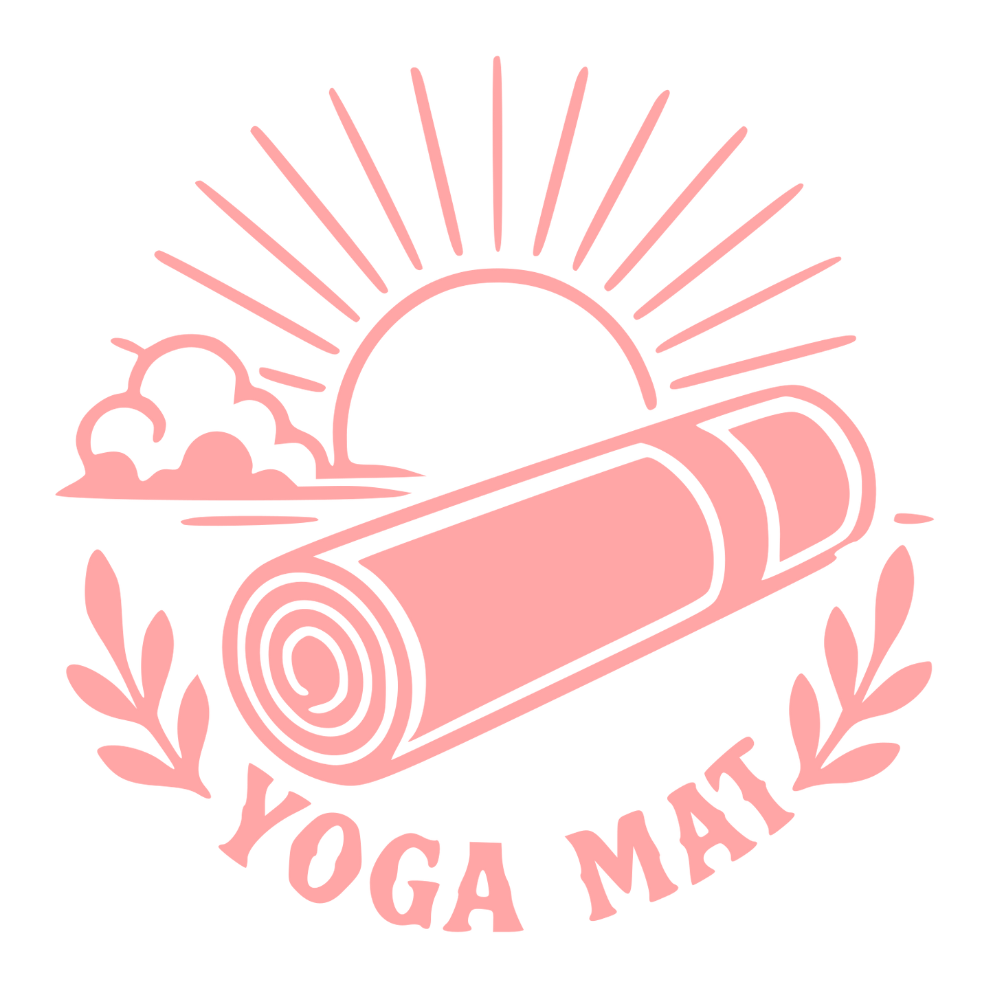 Yoga Mat Sun Logo #ffa6a6