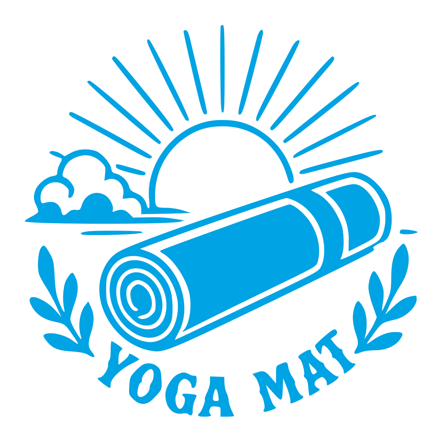 Yoga Mat Sun Logo #00a3e4