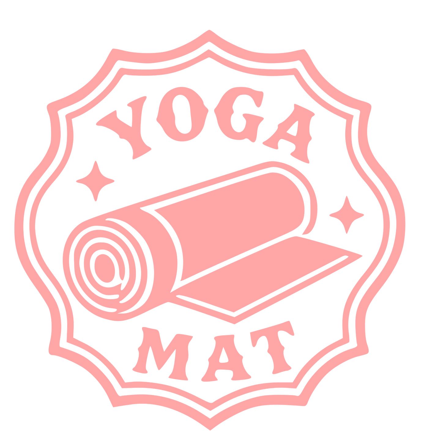 Yoga Mat Badge Logo #ffa6a6
