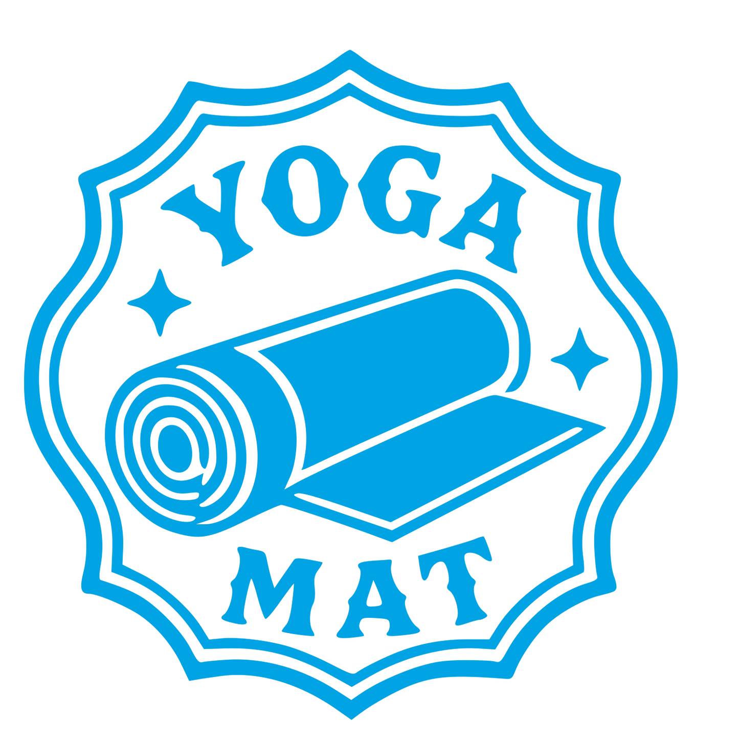 Yoga Mat Badge Logo #00a3e4