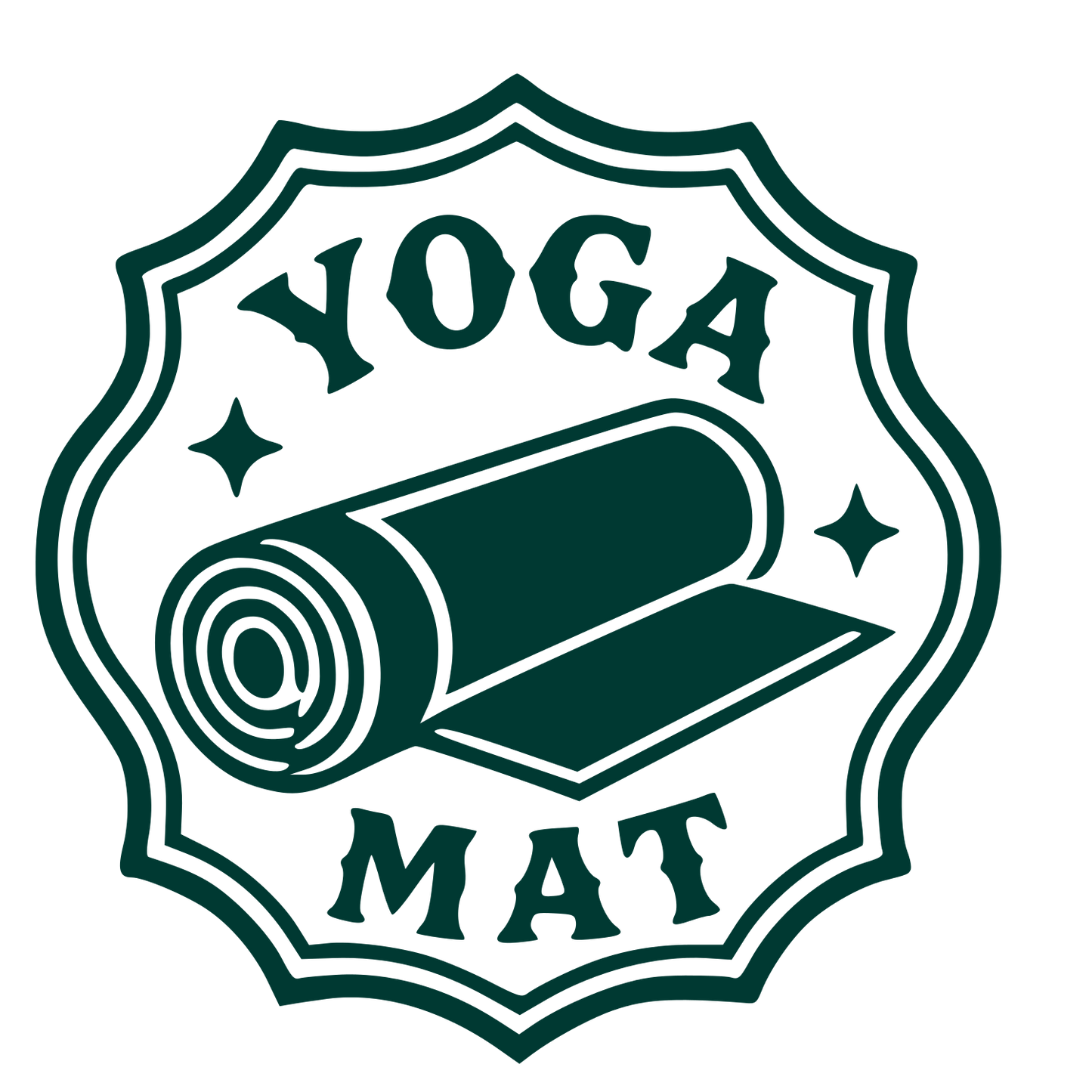 Yoga Mat Badge Logo #003932