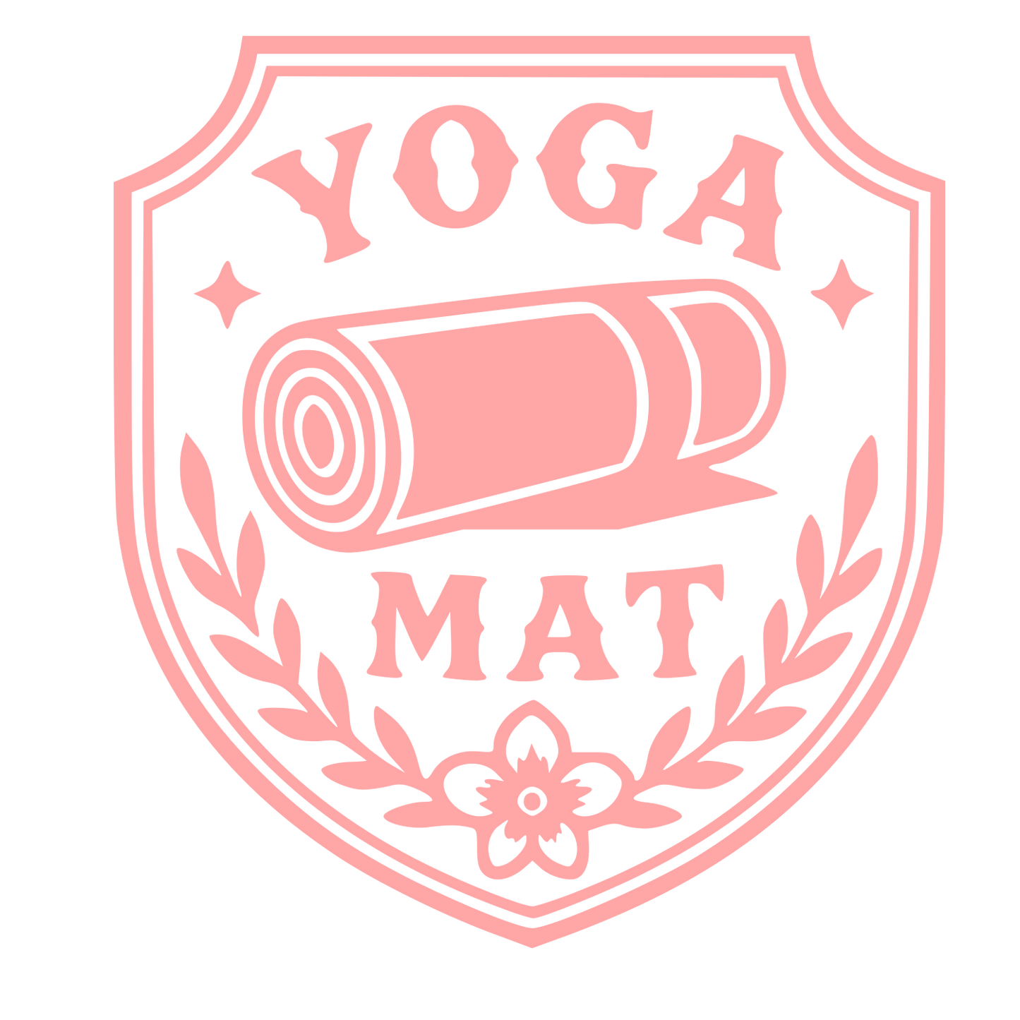 Yoga Mat Badge Logo #ffa6a6
