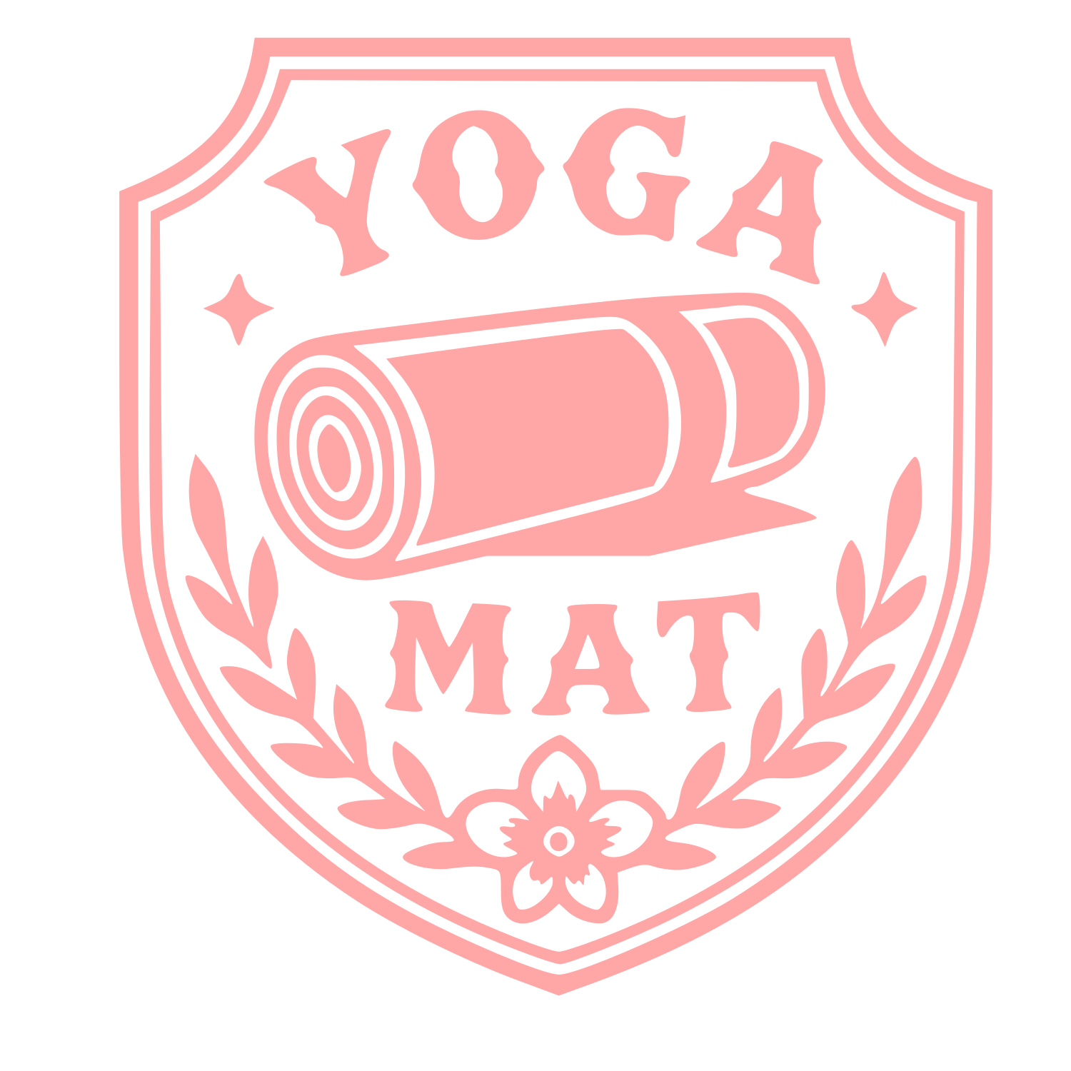 Yoga Mat Badge Logo #ffa6a6