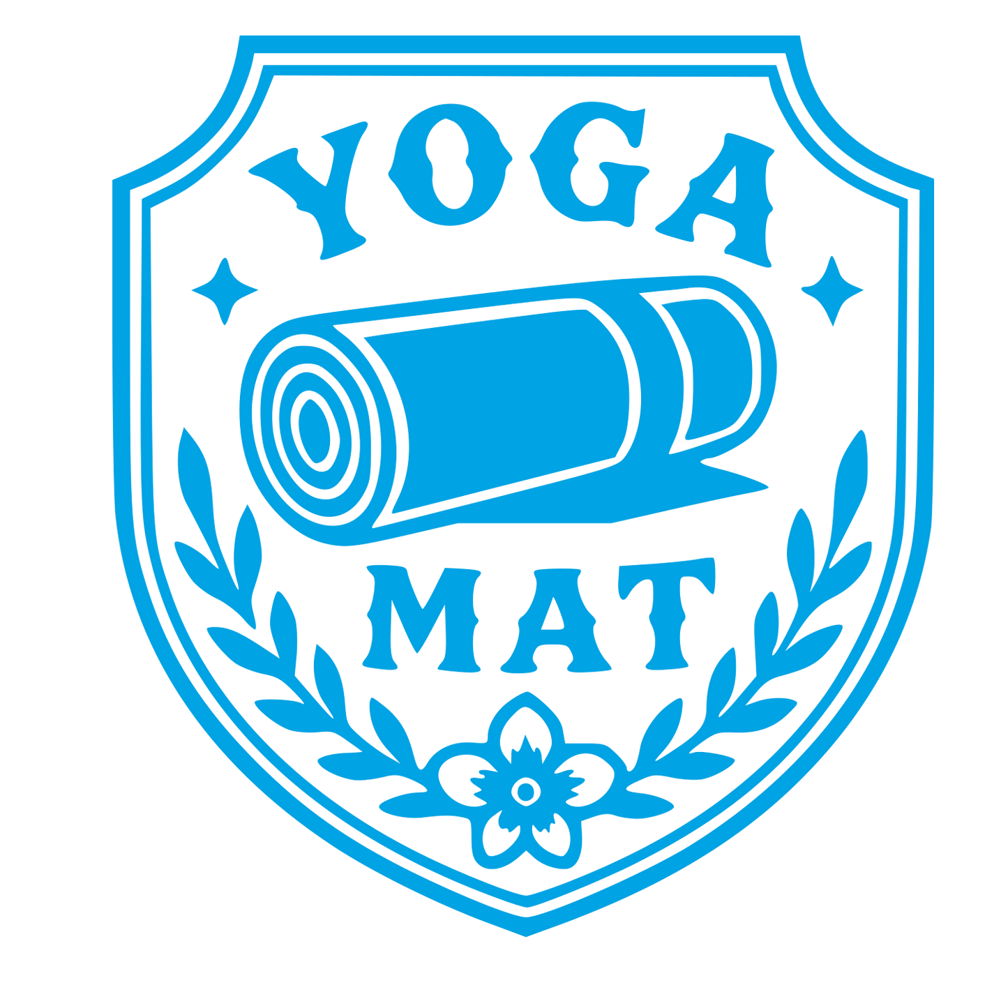 Yoga Mat Badge Logo #00a3e4