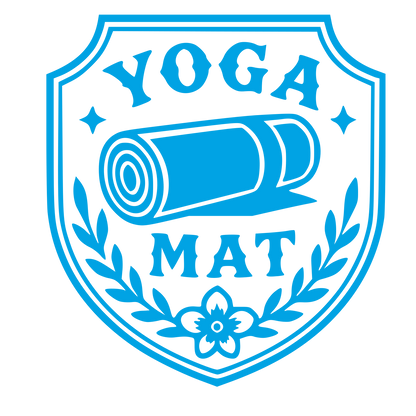 Yoga Mat Badge Logo #00a3e4